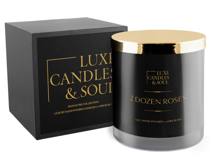 2 Dozen Roses-Quality Hand Poured Luxury Candle