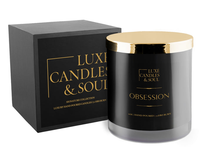 Luxury Quality Scented Hand Poured aromatherapy Candle Obsession